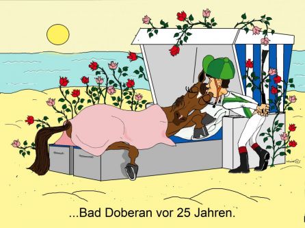 1993 war der Dornröschenschlaf vorbei: Die älteste Rennbahn auf dem europäischen Festland feiert 25-jähriges Jubiläum der Wiedereröffnung. ©miro-cartoon