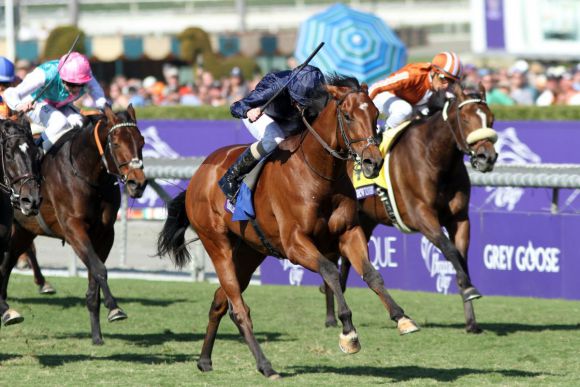 Im Breeders' Cup Juvenile Turf heißt der Sieger George Vancouver mit Ryan Moore. www.galoppfoto.de - Petr Guth