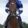 Andiamo mit Ian Ferguson beim Aufgalopp in Hannover. www.galoppfoto.de - Sabine Brose