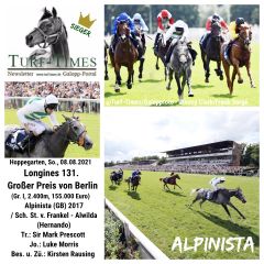 Collage für Alpinista für ihren Sieg im Longines 131. Großen Preis von Berlin. ©Turf-Times/Galoppfoto - Sabine Brose, Jimmy Clark, Frank Sorge