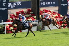 Am Ende klar voraus - Lord Kanaloa mit Yasunari Iwata im Longines Hong Kong Sprint. www.galoppfoto.de - Frank Sorge