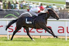 Der Scalo-Sohn Andersson gewinnt im Stil eines richtig guten Pferdes. www.galoppfoto.de - Sabine Brose