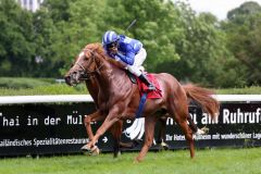 Die beiden Wöhler-Schützlinge und Derbyaspriranten Classic Rock (rechts mit Eduardo Pedroza) und Light Of Air (Jozef Bojko) sind im Dreijährigen-Rennen über 2100 Meter auf den Plätzen 1 und 2. Foto: Dr. Jens Fuchs