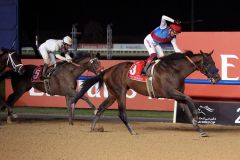 Country Grammer und Frankie Dettori, Sieger im Dubai World Cup 2022. www.galoppfoto.de