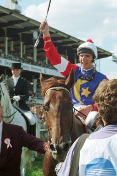 Deutsche Derby 1991, Temporal mit Lanfranco Dettori gewinnt. ©galoppfoto - Frank Sorge