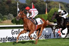 Finch Hatton und Maxim Pecheur auf dem Weg zum Ausgleich I in Düsseldorf. Foto: Dr. Jens Fuchs