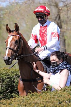 India mit Wladimir Panov am 09.05.21 in Hoppegarten. ©galoppfoto - Sabine Brose