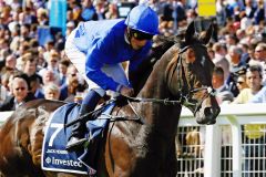 Jack Hobbs beim Aufgalopp in Epsom. www.galoppfoto.de - Petr Guth