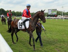 Licinius mit Stephen Hellyn bei der Parade vor dem Derby 2016 (Foto: Dr. Jens Fuchs)