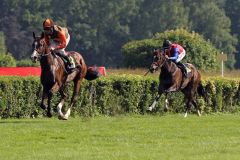 Polski Poseidon mit Wladimir Panov gewinnt leicht in Hoppegarten. www.galoppfoto.de - Sabine Brose