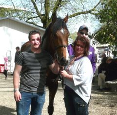 Racing Times (b. W. v. Danetime-Cartesian) und Besitzertrainer R. Jansen (Foto: Gabriele Suhr)