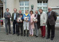 Siegerehrung mit G. Apelt, Filip Minarik, Jean-Pierre Carvalho. Foto Gabriele Suhr