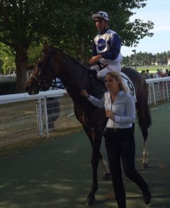 Son Macia mit Ioritz Mendizabal nach dem Prix Minerve, Gr. III, in Deauville. www.dequia.de