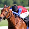 Überlegener Sieger im 79. Gerling-Preis: Der Soldier Hollow-Sohn Ivanhowe mit Adrie de Vries. www.koeln-galopp.de - www.klatuso.com/Tuchel