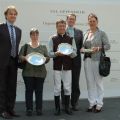 Siegerehrung mit Benedikt Fassbender, Kerstin Heitz, Adrie de Vries, Sarka Schütz. Foto Gabriele Suhr