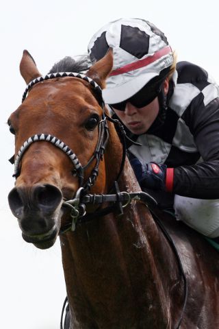 "Powerfrau" Stefanie Hofer, klappt es in diesem Jahr mit dem Derbyritt? www.galoppfoto.de