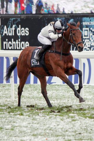 Atoso, winning the final listed race in Germany 2023. www.galoppfoto.de - WiebkeArt