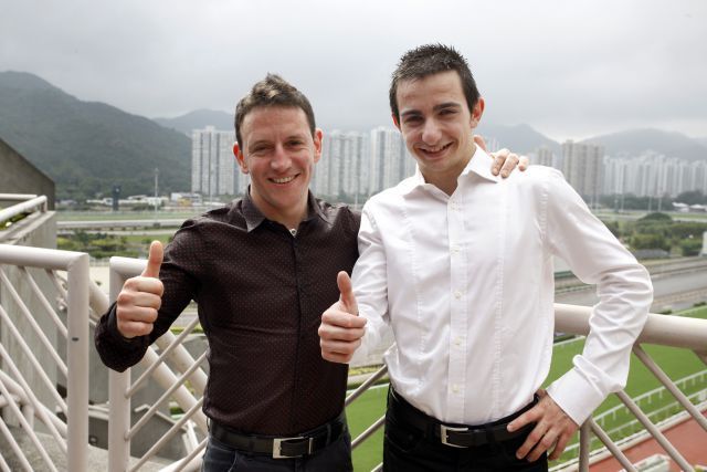 Gregory Benoit und Vincent Cheminaud in Hong Kong. Foto: HKJC