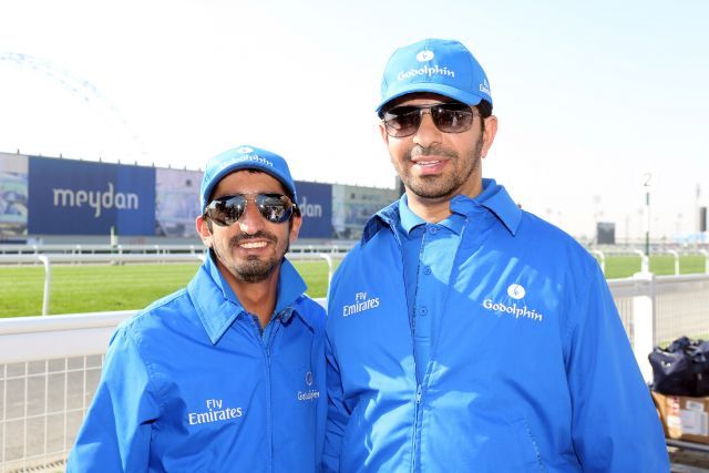 Jede Menge Arbeit für Godolphin-Trainer Saeed bin Suroor (rechts) mit Jockey Ahmed Ajtebi. www.galoppfoto.de - Frank Sorge