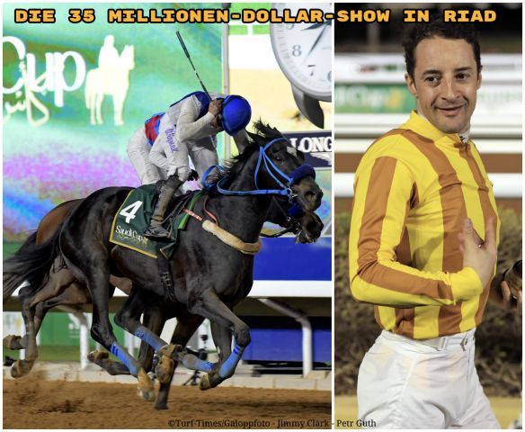 Die Turf-Götter müssen verrückt sein ... in Riad ging es um 35 Millionen Dollar Preisgelder, der Jockey Christophe Lemaire kassierte an einem Tag 420.000 Euro an Preisgeldern. ©galoppfoto - Jimmy Clark/Petr Guth