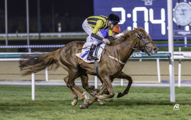 Sharar überzeugt mit Adrie de Vries im Jumeirah Derby. Foto: DRC