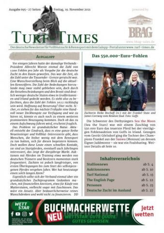 Der neue Turf-Times Newsletter, Ausgabe 695,  ist da!