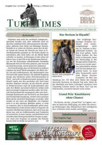 Der neue Turf-Times Newsletter, Ausgabe 704 ist da!