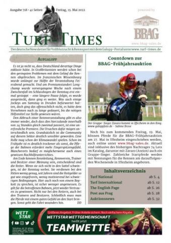 Den Turf-Times Newsletter gibt es jede Woche neu und kostenlos ...
