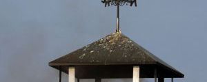 Sogar der Wind wird stilecht angezeigt .... Foto: www.galoppfoto.de