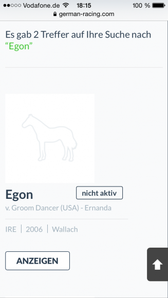 Viele Klicks führen auch auf der neu gestalteten Webseite von German Racing zum Ziel: So findet Dr. Till Grewe seinen Egon, der als erstes Pferd des Stalles Domstadt sogar im Derby gelaufen ist und eine eigene Facebook-Seite mit 3.000 Fans hat.