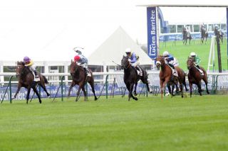 Soldier Hollow (l.) mit Olivier Peslier als Sieger im Prix Dollar Casino Barriere de Montreux. www.galoppfoto.de